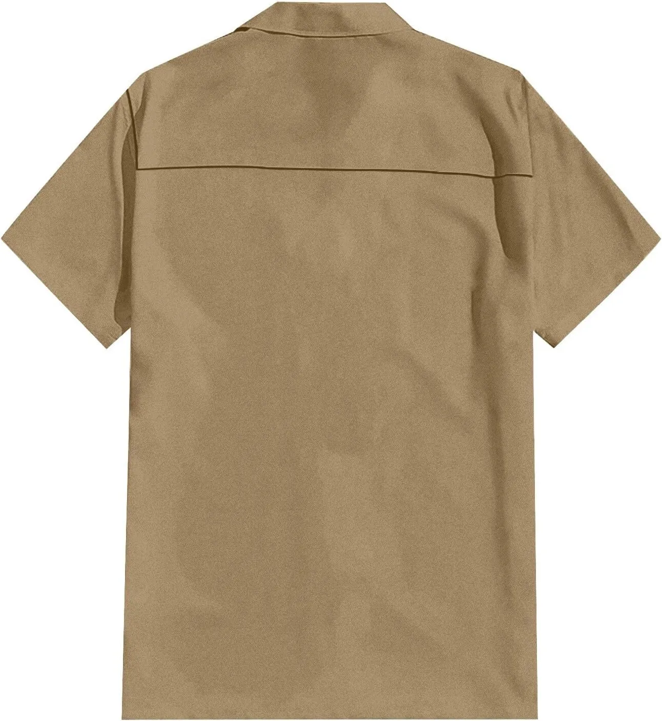 Mens Linen Shirts Casual Short Sleeve Summer Beach Shirts Loose Fit Cotton Linen Shirts Resort Clothings