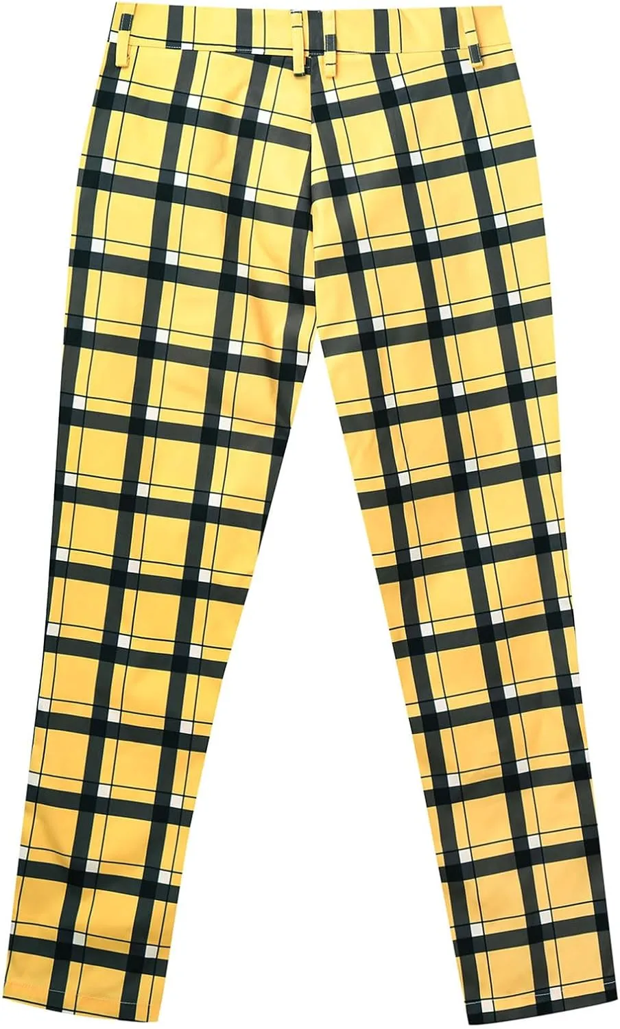 Mens Plaid Pants Skinny Dress Pants Slim Fit Business Slacks Casual Work Pants Comfy Suit Pants Comfy Golf Trousers