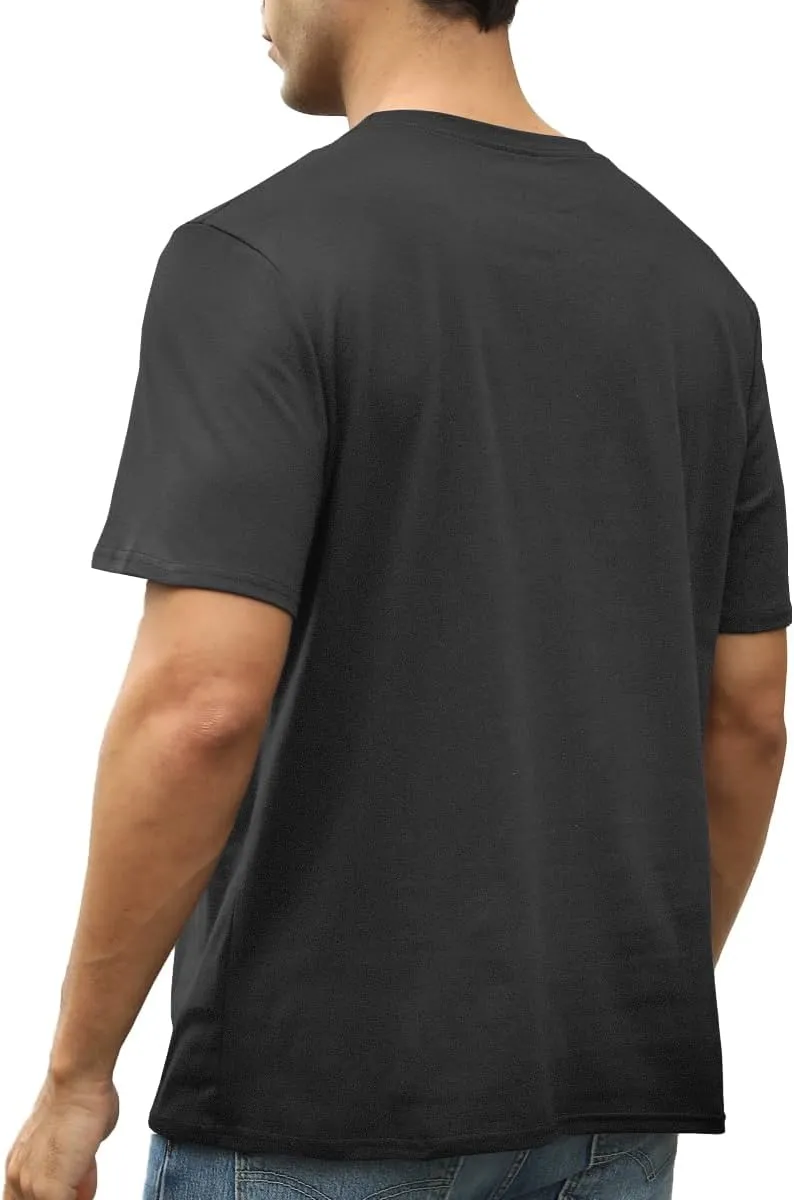 Mens Short Sleeve Cotton T-Shirts Crew Neck Jesus Cross Printed Shirts Faith Christ Shirts