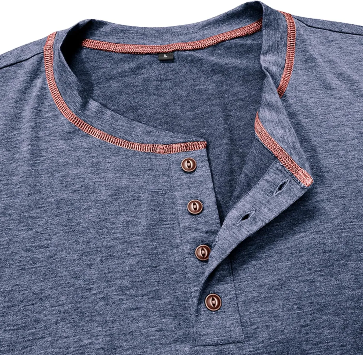Mens Short Sleeve Shirts Casual Cotton Basic Henley Shirts Summer Lightweight T-Shirts