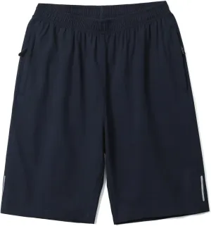 Mens Shorts Men's 5" Solid Running Shorts Quick Dry Athletic Workout Gym Sport Hiking Shorts with Zipper Pockets