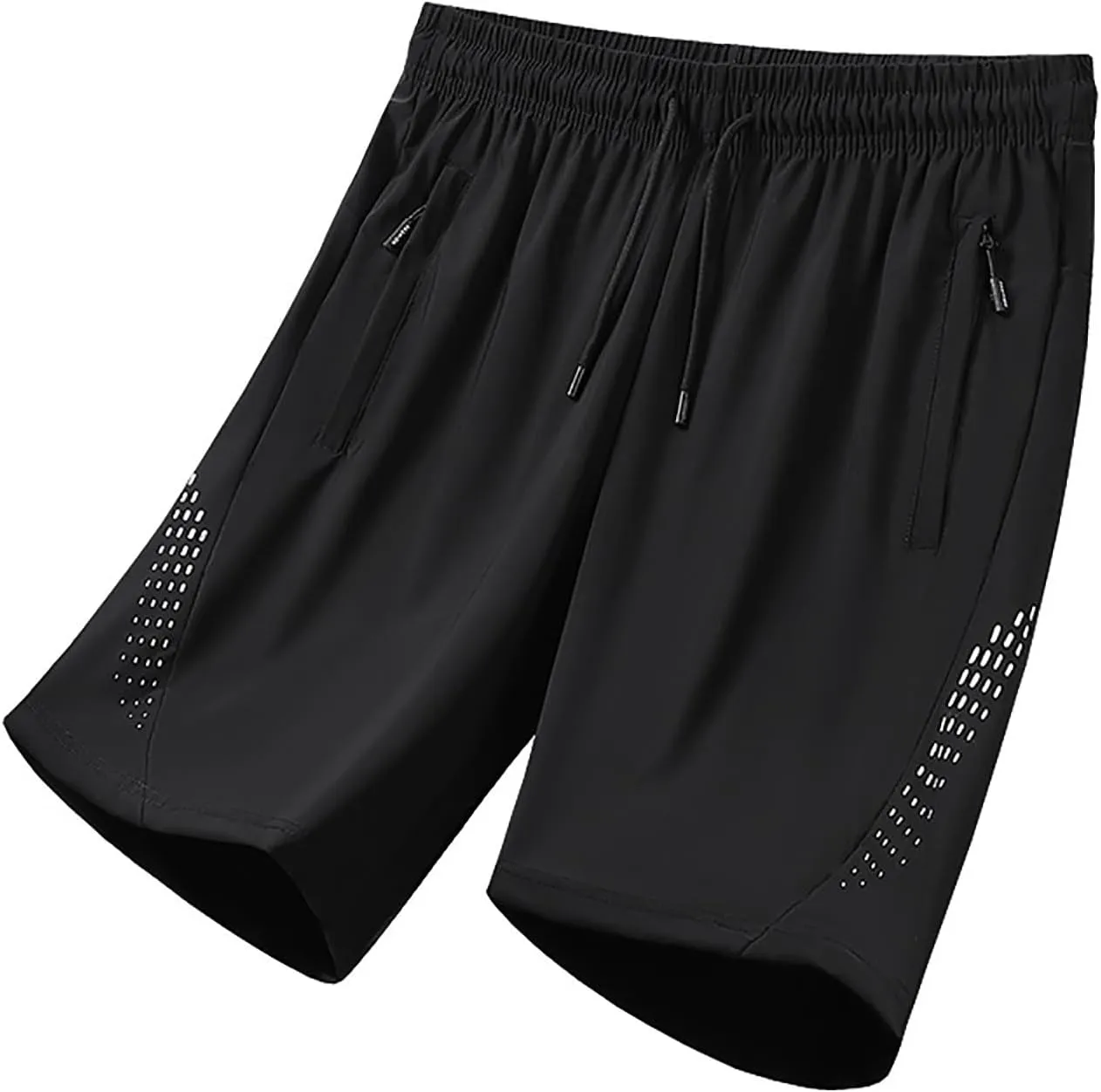 Men's Shorts Summer Sport Lightweight Breathable Elastic Ice Silk Drawstring Outdoor Workout Shorts