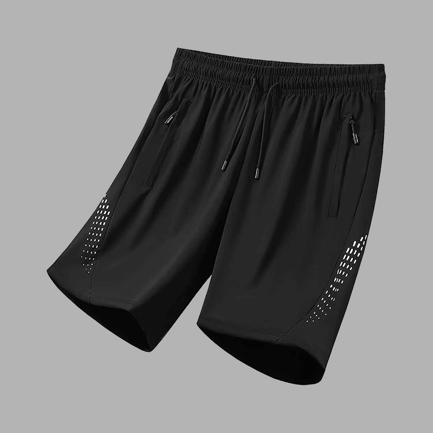 Men's Shorts Summer Sport Lightweight Breathable Elastic Ice Silk Drawstring Outdoor Workout Shorts