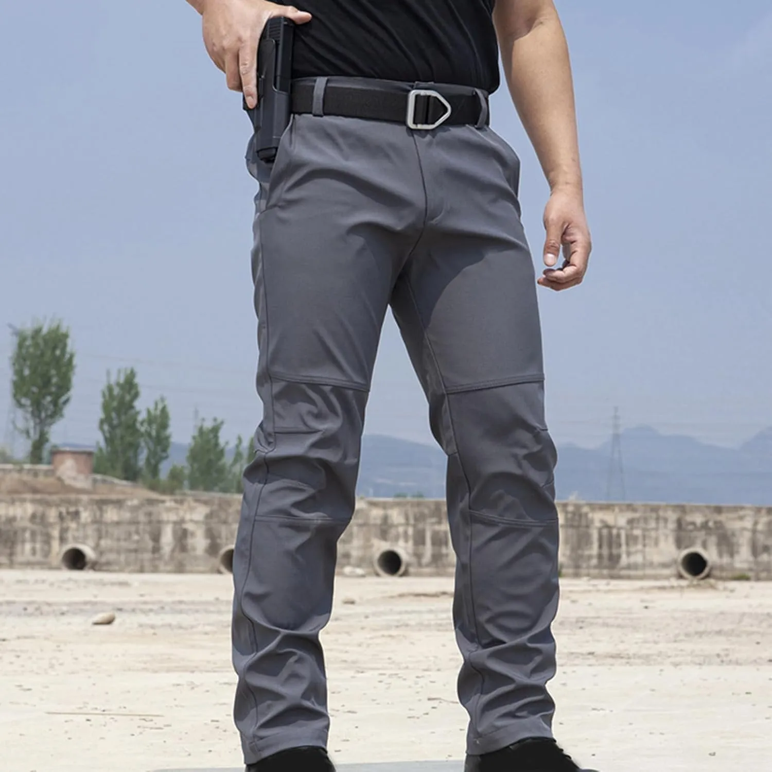 Mens Stretch Waterproof Golf Pants Lightweight Hiking Tactical Work Pants Outdoor Casual Dress Trousers with Pockets