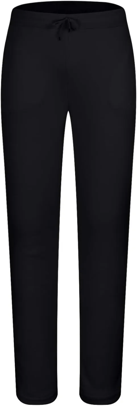 Mens Sweatpants 2 Pack Joggers Open-Bottom Casual Fleece Lined Elastic Waist Drawstring Workout Pants with Pockets