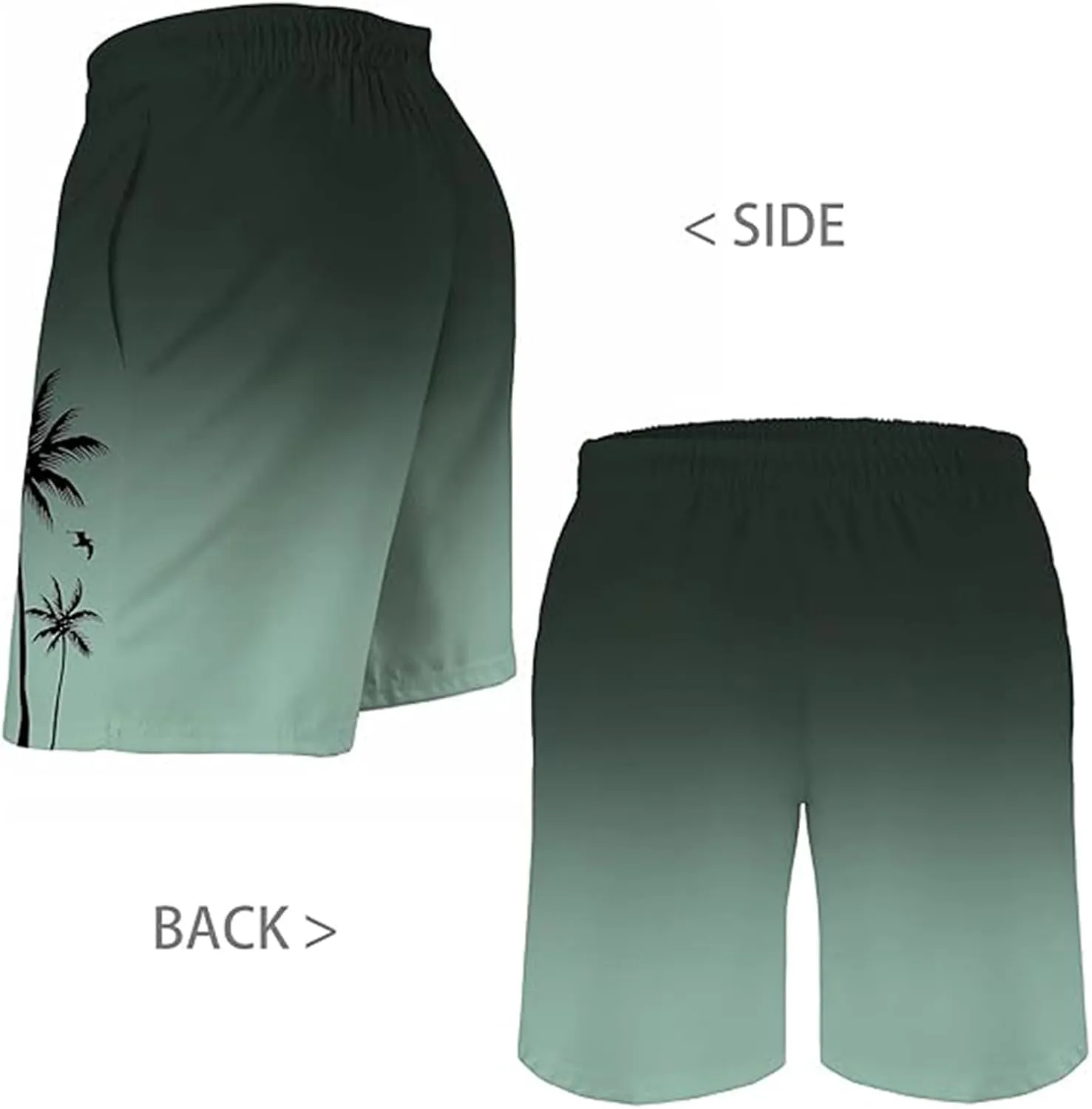 Men's Swim Trunks Quick Dry Board Shorts with Side Pockets and Mesh Lining Hawaii Beach Shorts Swimwear Bathing Suits 2025