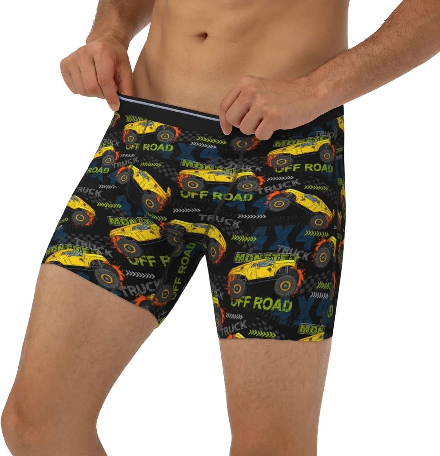 Mens Underwear Boxer Briefs - Soft Breathable Monster Truck1 Men Underwear Boxer Briefs