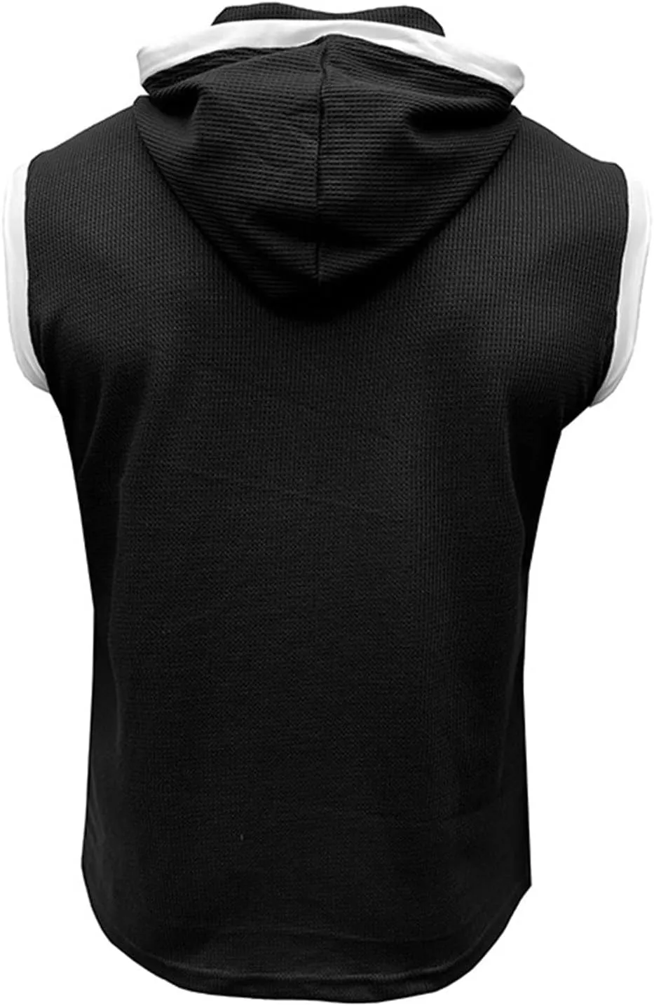 Mens Waffle Tank Tops Hoodie Shirts Sleeveless Gym Hoodies Bodybuilding Muscle Shirts Casual Beach Hippie Shirts