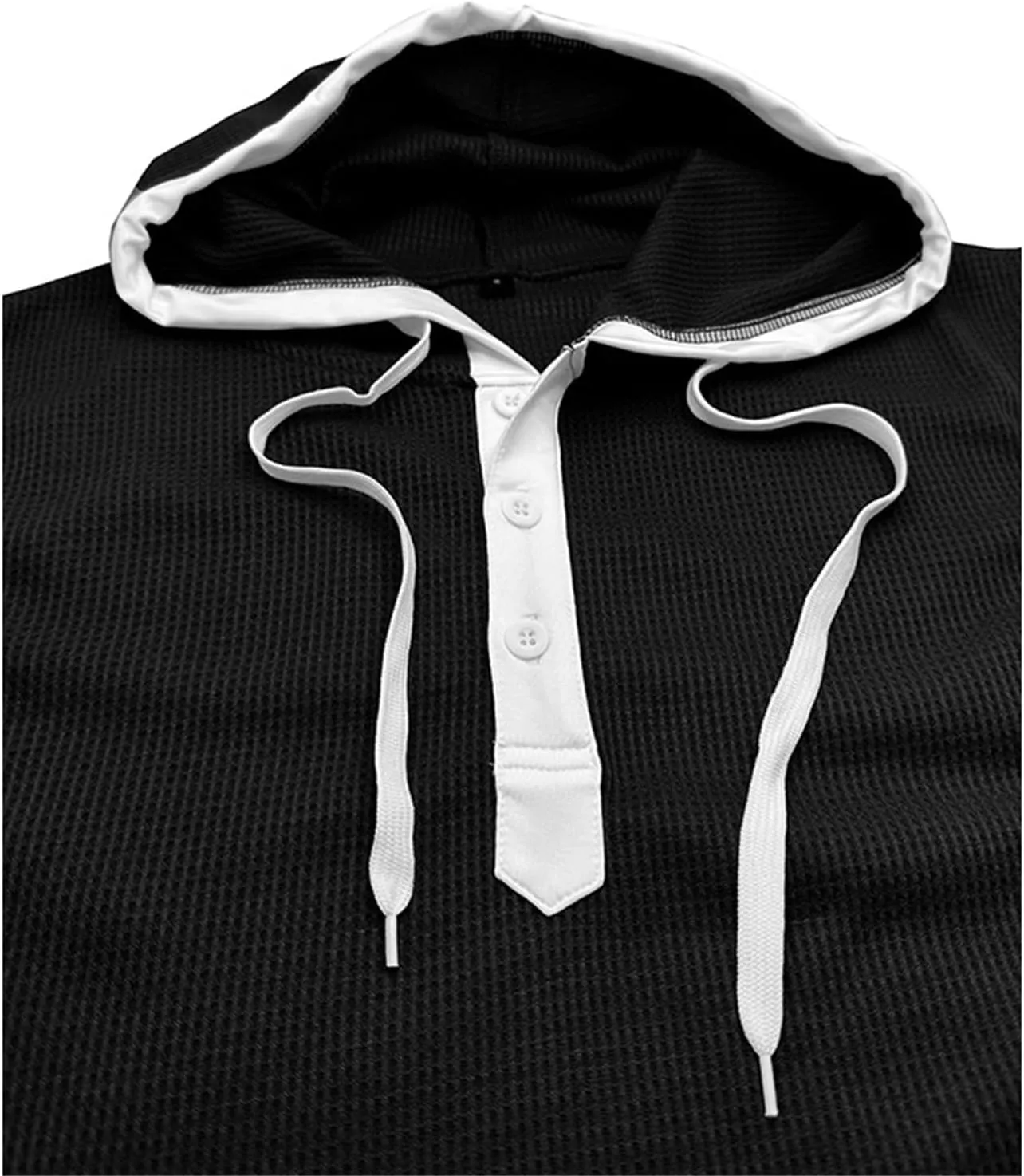 Mens Waffle Tank Tops Hoodie Shirts Sleeveless Gym Hoodies Bodybuilding Muscle Shirts Casual Beach Hippie Shirts
