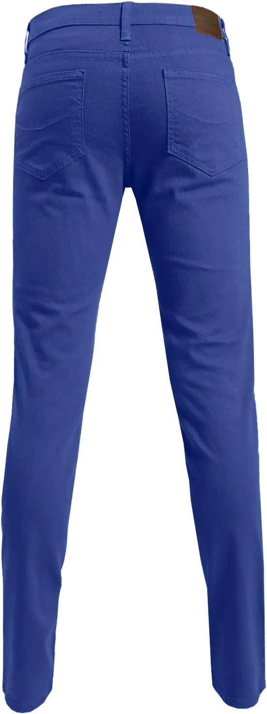 NE PEOPLE Mens Basic Classic Solid Color Skinny Fitted Stretch Jeans (26-40)