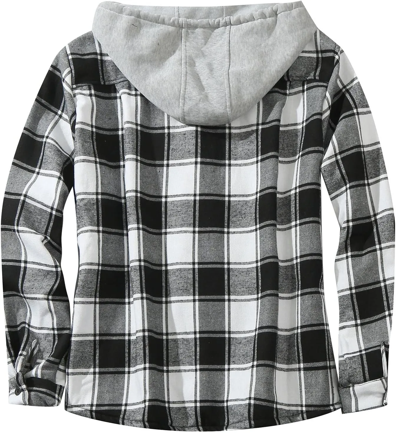 Plaid Hoodies Jackets for Men Loose Long Sleeve Fitted Button Down Lightweight Lined Button Down Padded Jackets Color