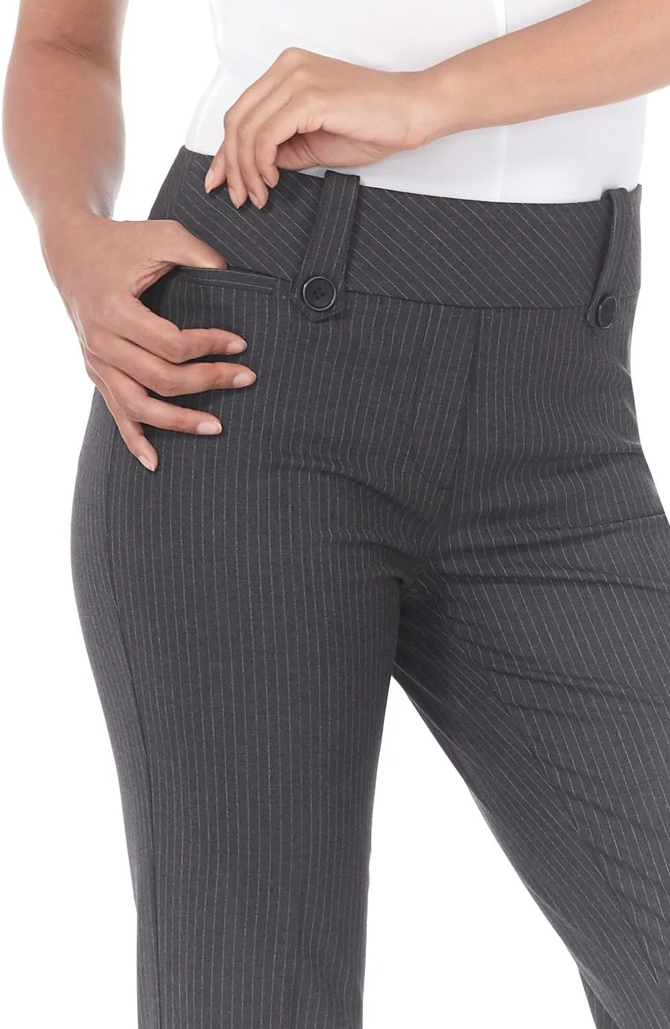 Rekucci Women's Smart Desk to Dinner Stretch Bootcut Pant w/Tummy Control