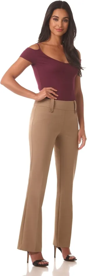 Rekucci Women's Smart Desk to Dinner Stretch Bootcut Pant w/Tummy Control