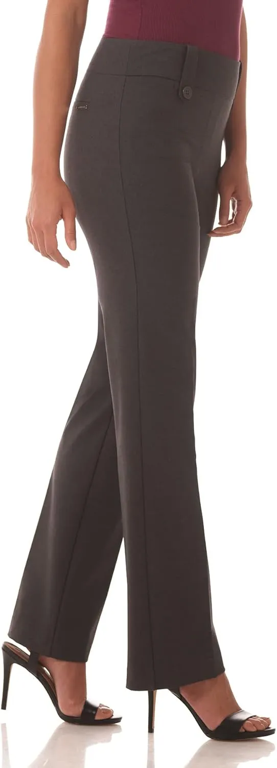 Rekucci Women's Smart Desk to Dinner Stretch Bootcut Pant w/Tummy Control