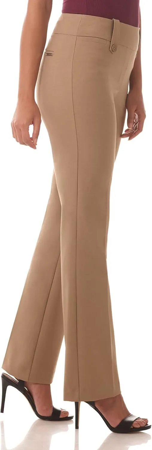 Rekucci Women's Smart Desk to Dinner Stretch Bootcut Pant w/Tummy Control