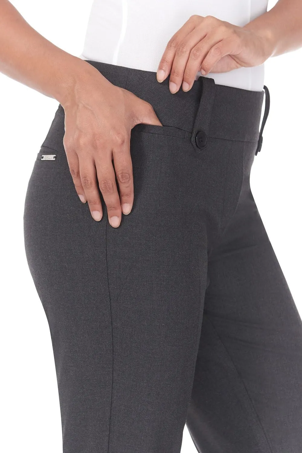Rekucci Women's Smart Desk to Dinner Stretch Bootcut Pant w/Tummy Control