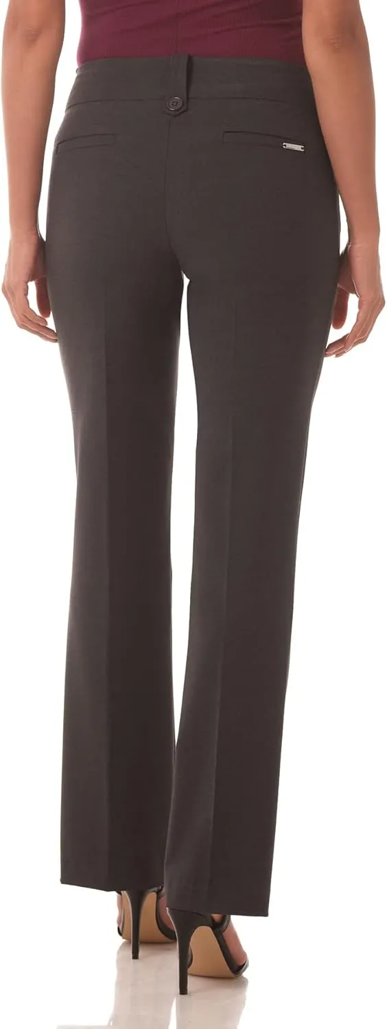 Rekucci Women's Smart Desk to Dinner Stretch Bootcut Pant w/Tummy Control