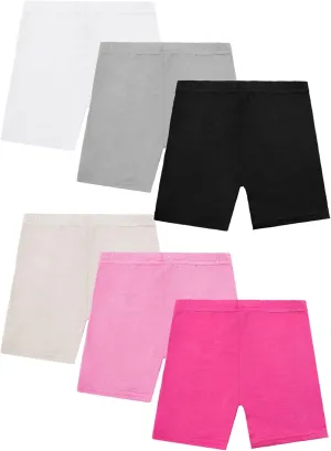Resinta 6 Pack Girls Bike Shorts Cartwheel Shorts for Girls Toddler Under Dress Dance Short Kids Biker Shorts Multicolor