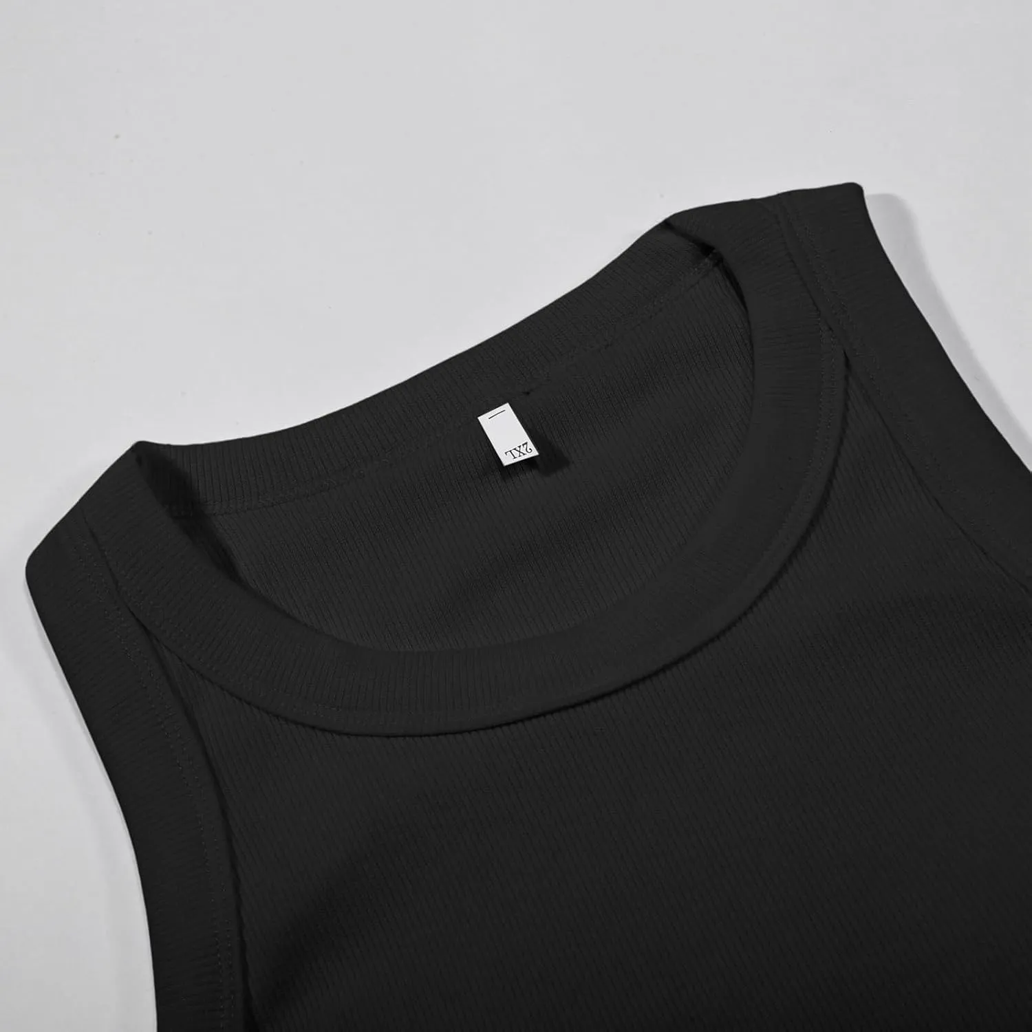Ribbed Knit Tank Tops with Built in Bra for Women Casual Crew Neck Sleeveless Shirts Basic Workout Camisole Tees 2025