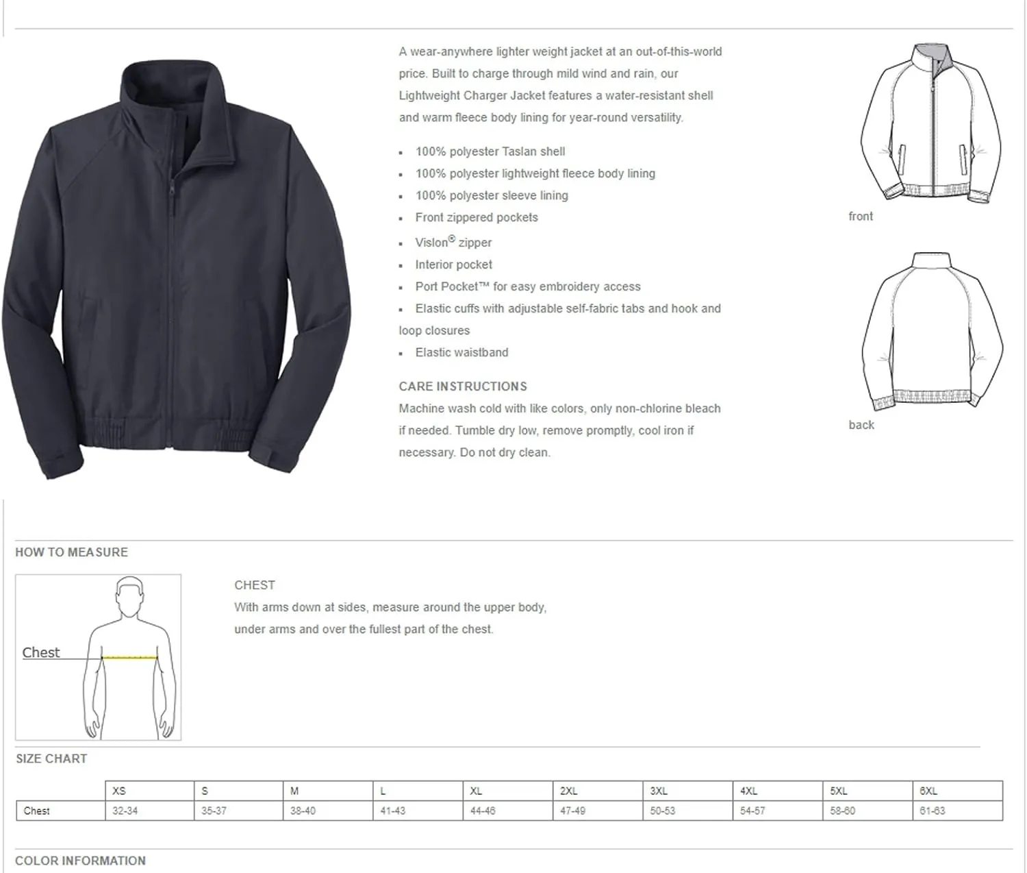 Smart People Clothing CSI, Economy, REFLECTIVE LOGO, charger jacket