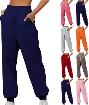 Sweatpants Women Baggy Solid Color Drawstring Womens Pants Fall 2024 Sweat Pants Straight Leg Trousers