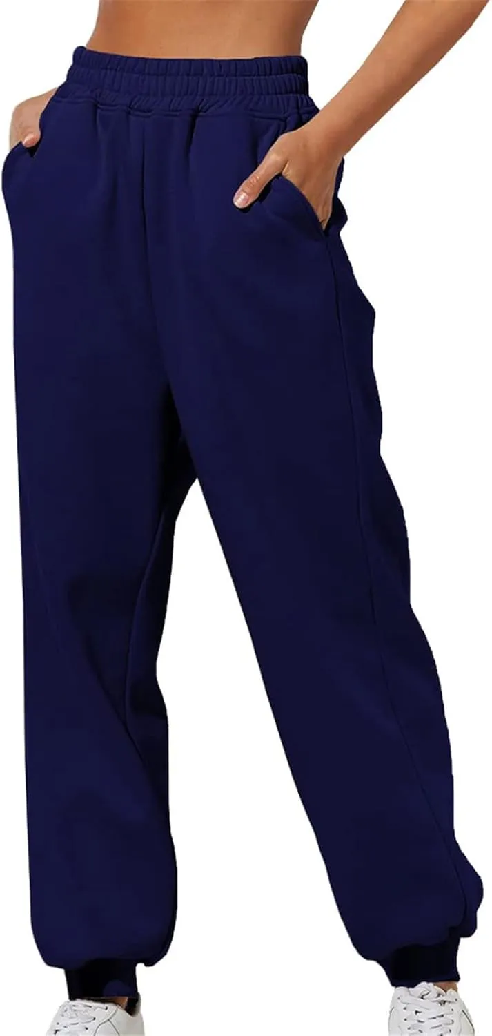 Sweatpants Women Baggy Solid Color Drawstring Womens Pants Fall 2024 Sweat Pants Straight Leg Trousers