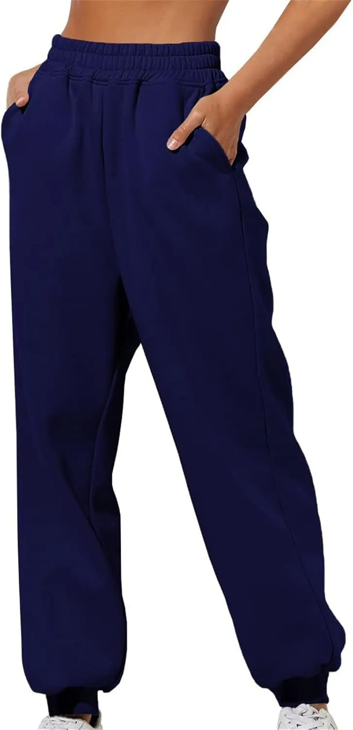 Sweatpants Women Baggy Solid Color Drawstring Womens Pants Fall 2024 Sweat Pants Straight Leg Trousers