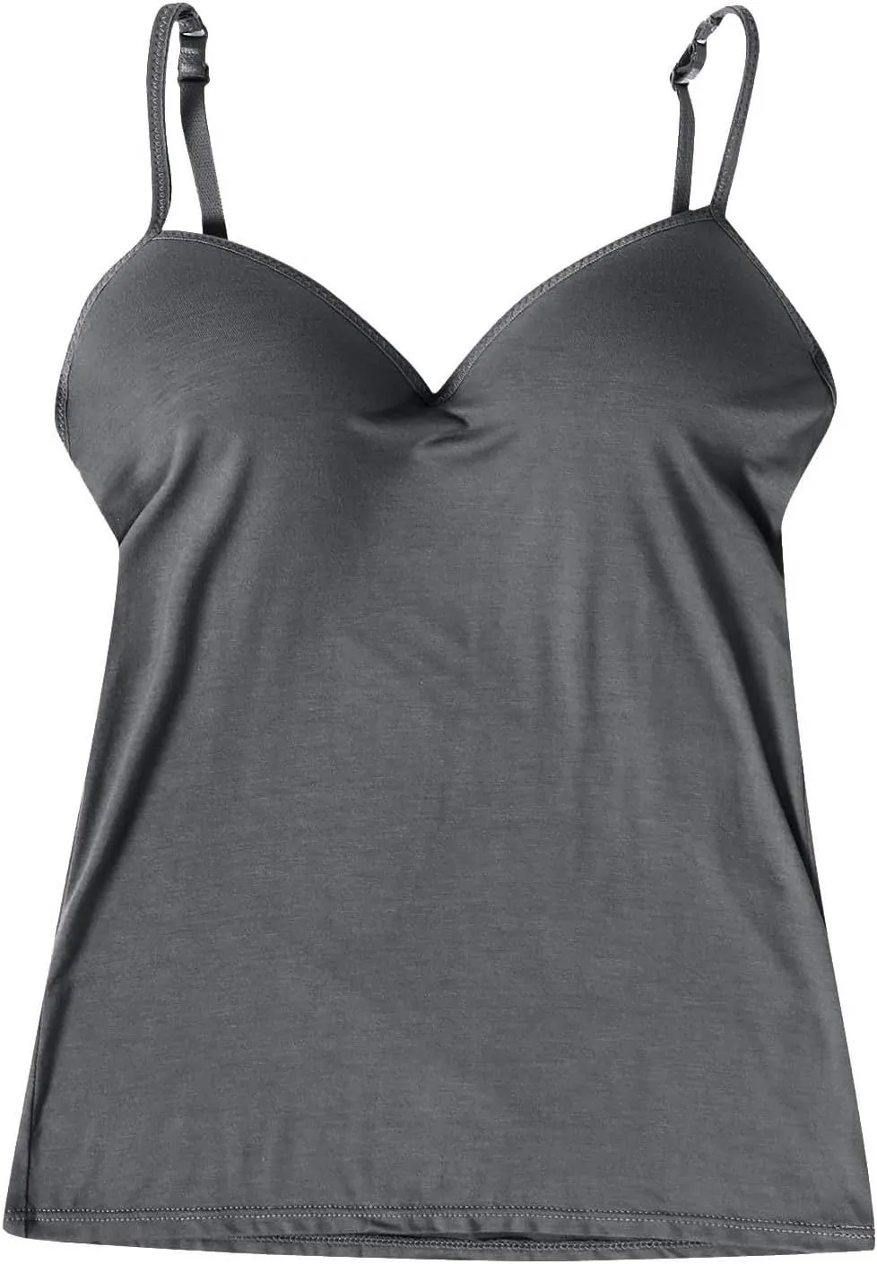 Tank Top with Built in Bra for Women 2025 Summer Trendy Casual V Neck Sleeveless Loose fit Shirts Basic Workout Camisole Tees