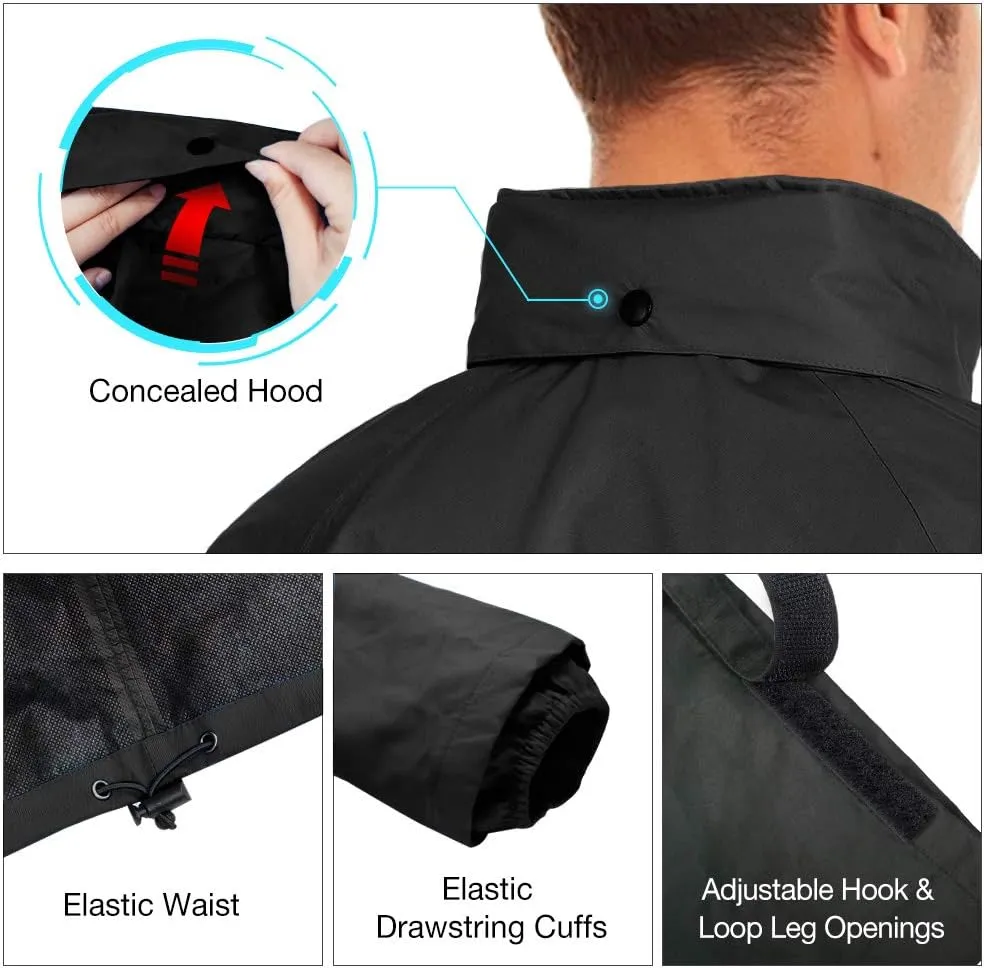 TIDEWE Rain Suit, Waterproof Breathable Lightweight 2 Pieces Rainwear