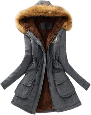 Top Winter Coat Womens Warm Sweater Hooded Jacket Slim Outwear Comfy Coats Long Cardigan Comfy Overwear
