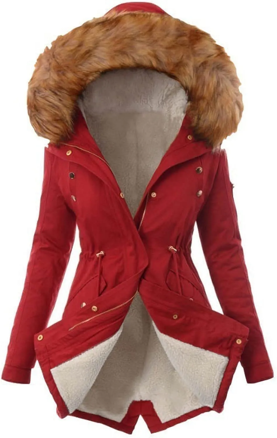 Top Winter Coat Womens Warm Sweater Hooded Jacket Slim Outwear Comfy Coats Long Cardigan Comfy Overwear