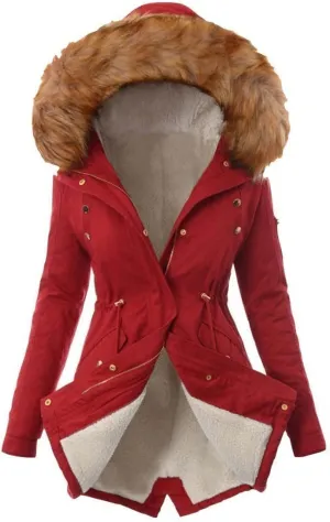Top Winter Coat Womens Warm Sweater Hooded Jacket Slim Outwear Comfy Coats Long Cardigan Comfy Overwear
