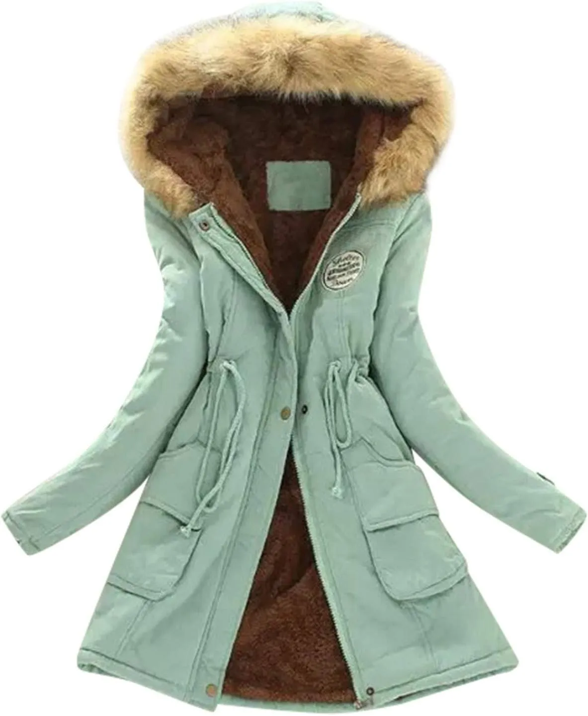 Top Winter Coat Womens Warm Sweater Hooded Jacket Slim Outwear Comfy Coats Long Cardigan Comfy Overwear