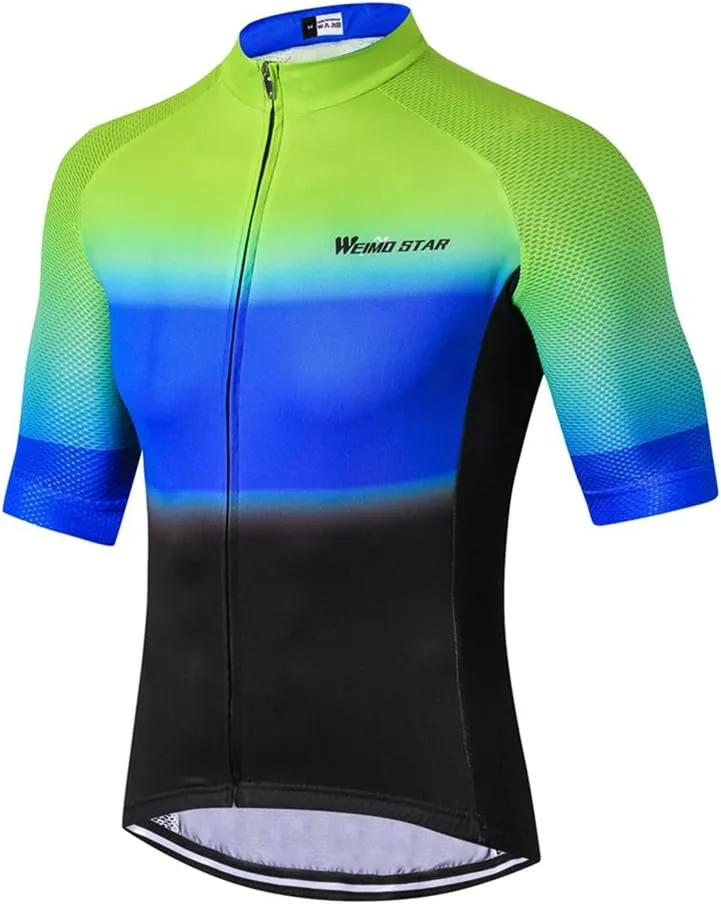 Weimostar Men's Cycling Jersey Biking Shirts with Pockets Breathable