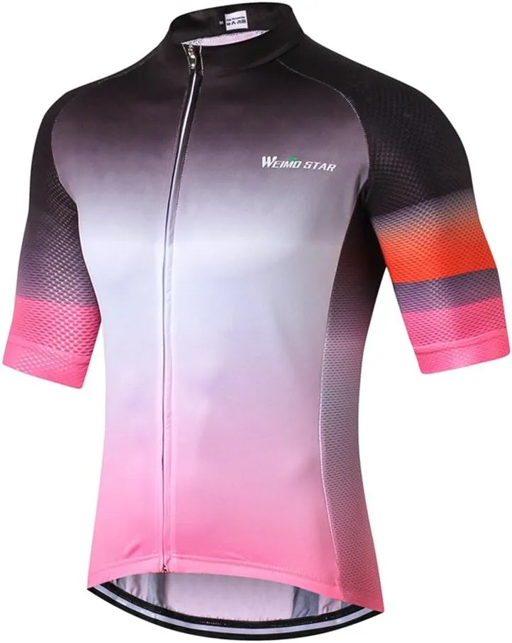 Weimostar Men's Cycling Jersey Biking Shirts with Pockets Breathable