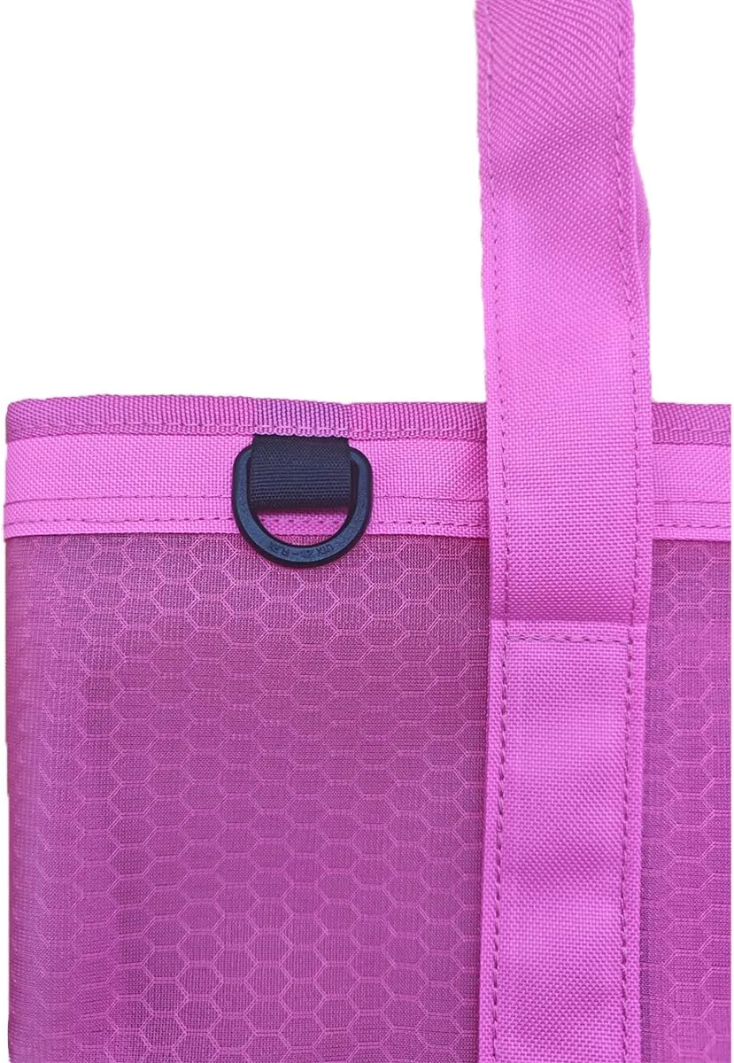 WFK Solid Mesh Beach Bag with Zipper, 6 Pockets, Waterproof, Sandproof, Perfect for Beach, Pool, Gym, Travel and Shopping
