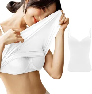 Women's Built-in Bra Tank Tops Adjustable Strap Wire-Free Camisole Padded Workout Yoga Daily Shelf Bra Undershirts