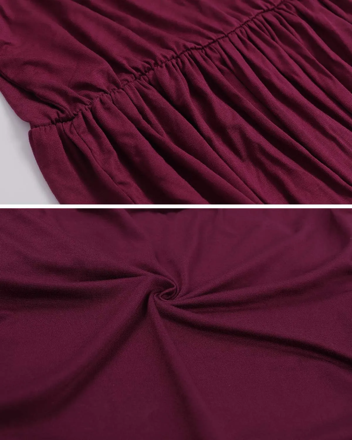 Womens Flattering Maternity Tops Comfy Short Sleeve Pleated Pregnancy Shirt