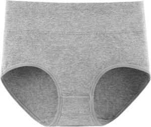 Womens Underwear High Waist Stretchy Pure Cotton Underwear Breathable Full Coverage Sleep Panties