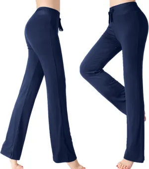 Workout Pants Plus Size Women Straight Leg Yoga Pants Stretchy Trousers High Waisted Casual Pants Fitted Soft Pants