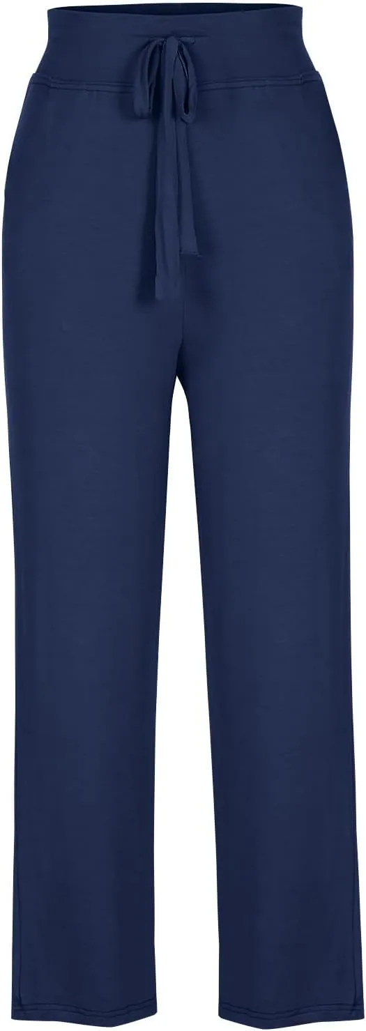 Workout Pants Plus Size Women Straight Leg Yoga Pants Stretchy Trousers High Waisted Casual Pants Fitted Soft Pants