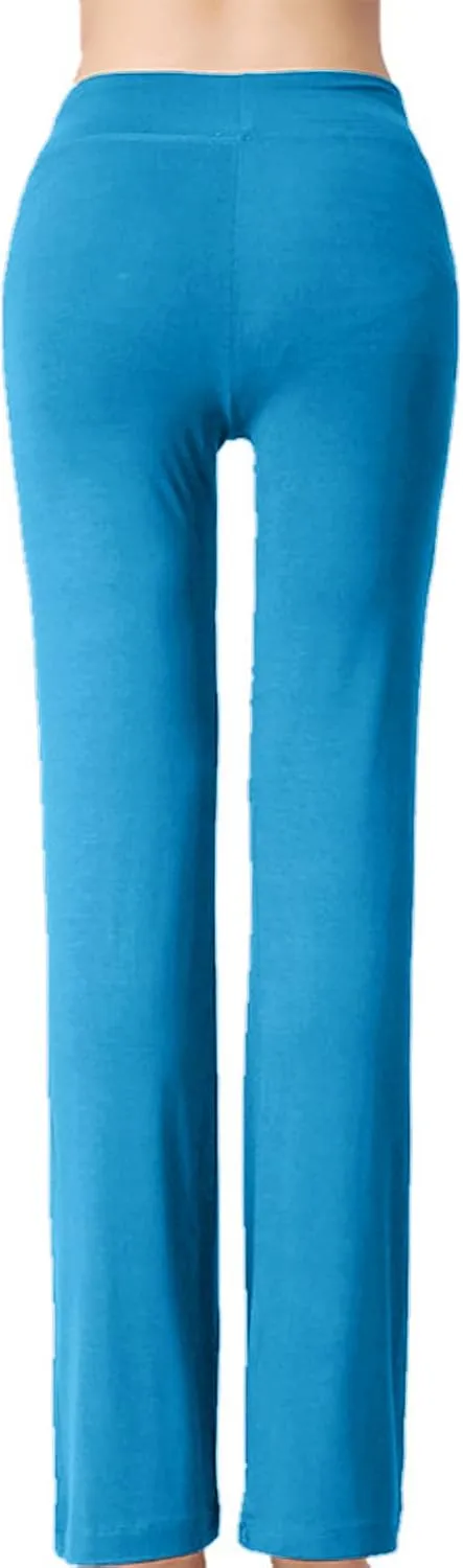 Workout Pants Plus Size Women Straight Leg Yoga Pants Stretchy Trousers High Waisted Casual Pants Fitted Soft Pants
