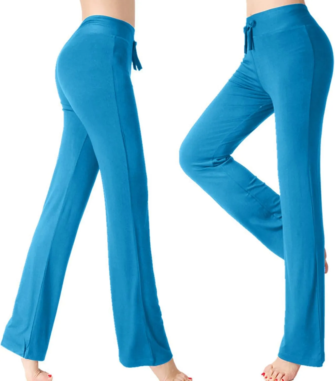 Workout Pants Plus Size Women Straight Leg Yoga Pants Stretchy Trousers High Waisted Casual Pants Fitted Soft Pants
