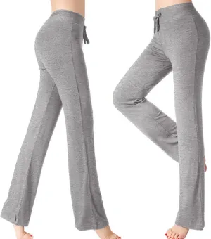 Workout Pants Plus Size Women Straight Leg Yoga Pants Stretchy Trousers High Waisted Casual Pants Fitted Soft Pants