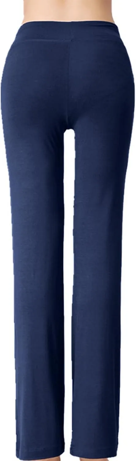 Workout Pants Plus Size Women Straight Leg Yoga Pants Stretchy Trousers High Waisted Casual Pants Fitted Soft Pants