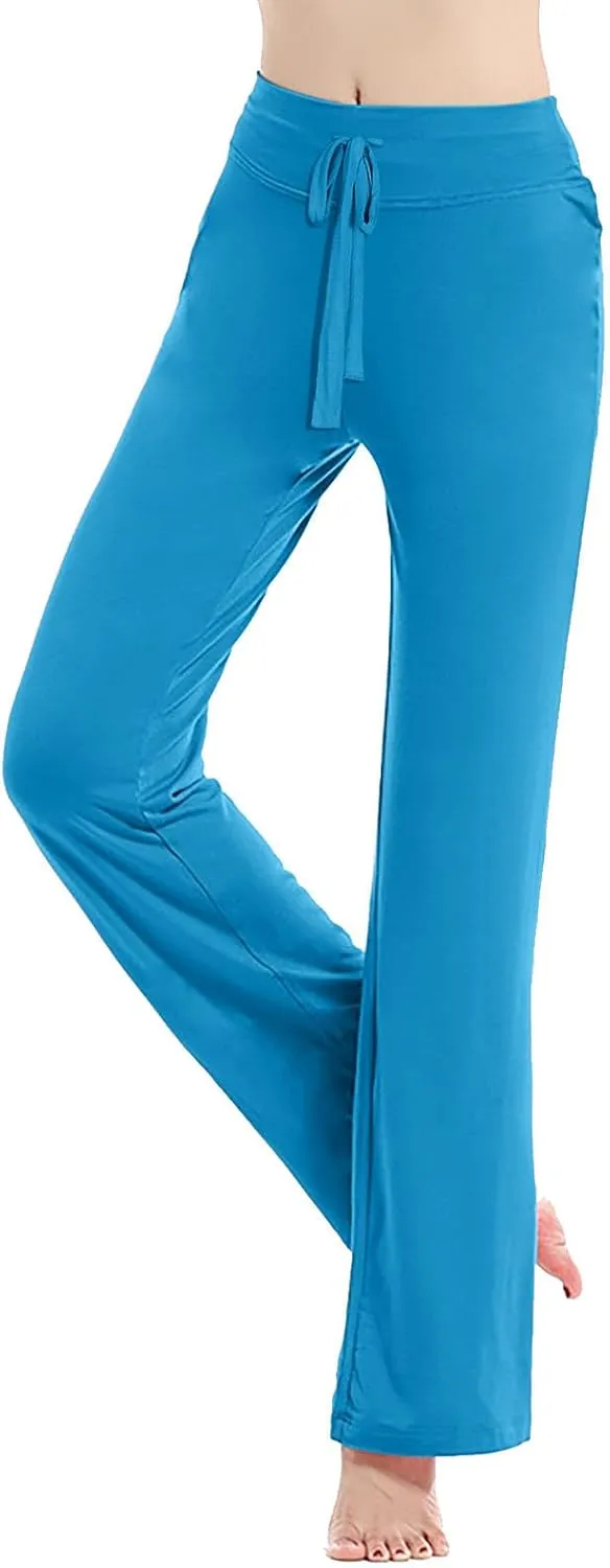 Workout Pants Plus Size Women Straight Leg Yoga Pants Stretchy Trousers High Waisted Casual Pants Fitted Soft Pants