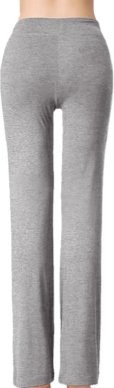 Workout Pants Plus Size Women Straight Leg Yoga Pants Stretchy Trousers High Waisted Casual Pants Fitted Soft Pants