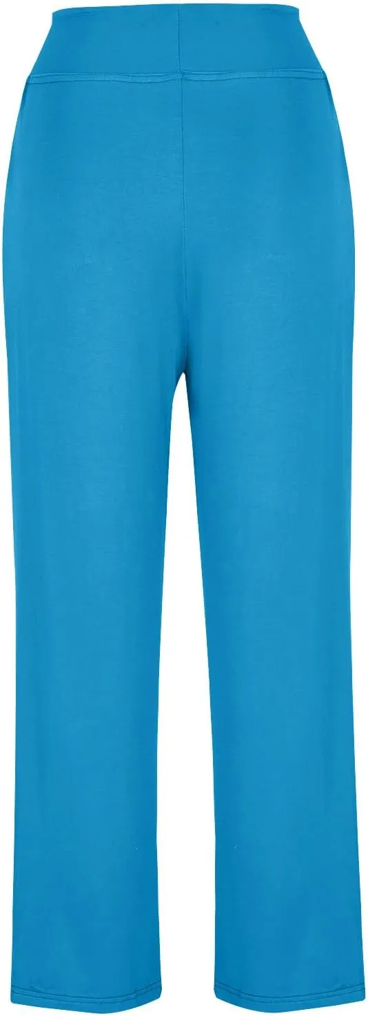 Workout Pants Plus Size Women Straight Leg Yoga Pants Stretchy Trousers High Waisted Casual Pants Fitted Soft Pants