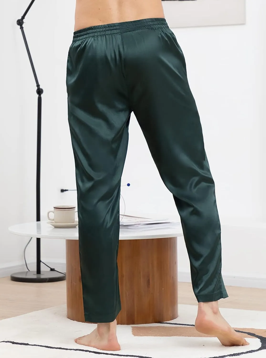 YIMANIE Men's Silk Pajama Pant Comfy Soft Lounge Sleep Pants