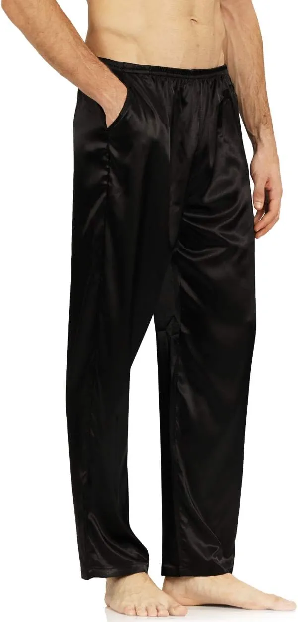 YIMANIE Men's Silk Pajama Pant Comfy Soft Lounge Sleep Pants